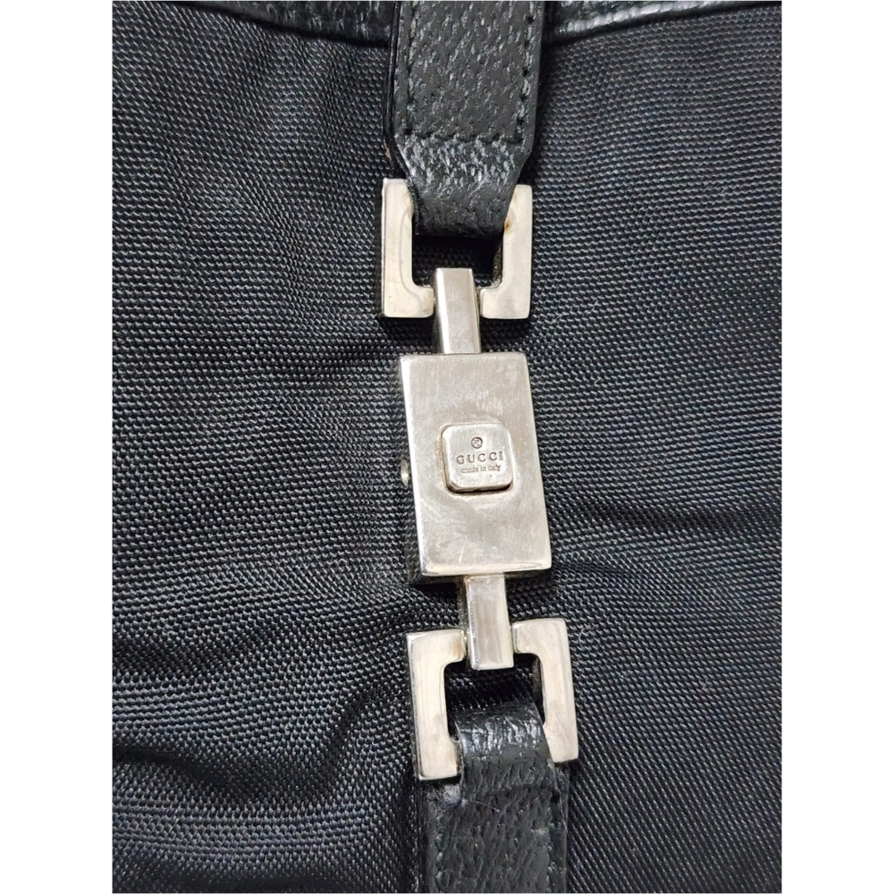 GUCCI Vintage GG Canvas Jackie Denim Shoulder Bag Black - Picture 10 of 13